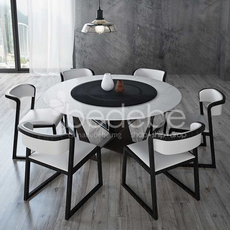 Xjy Dining Table 9 Restaurant Light Luxury Simple Marble Countertop Stainless Steel Base Xjy Dining Table 9 Restaurant Light, Stainless Steel Dining Room Table Base